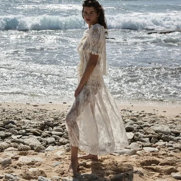 New DOEN Sebastiane Skirt, sea salt, Size M - Picture 6 of 14